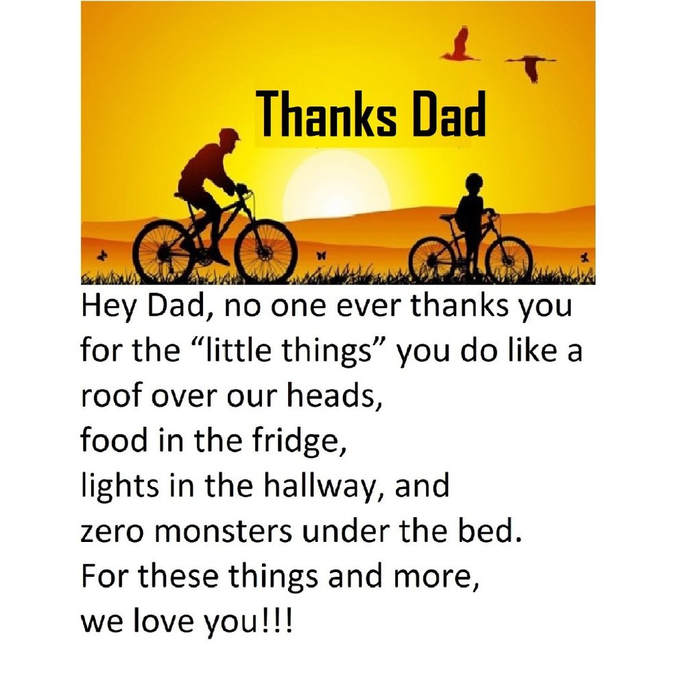 Thank your Dad today ... and every day